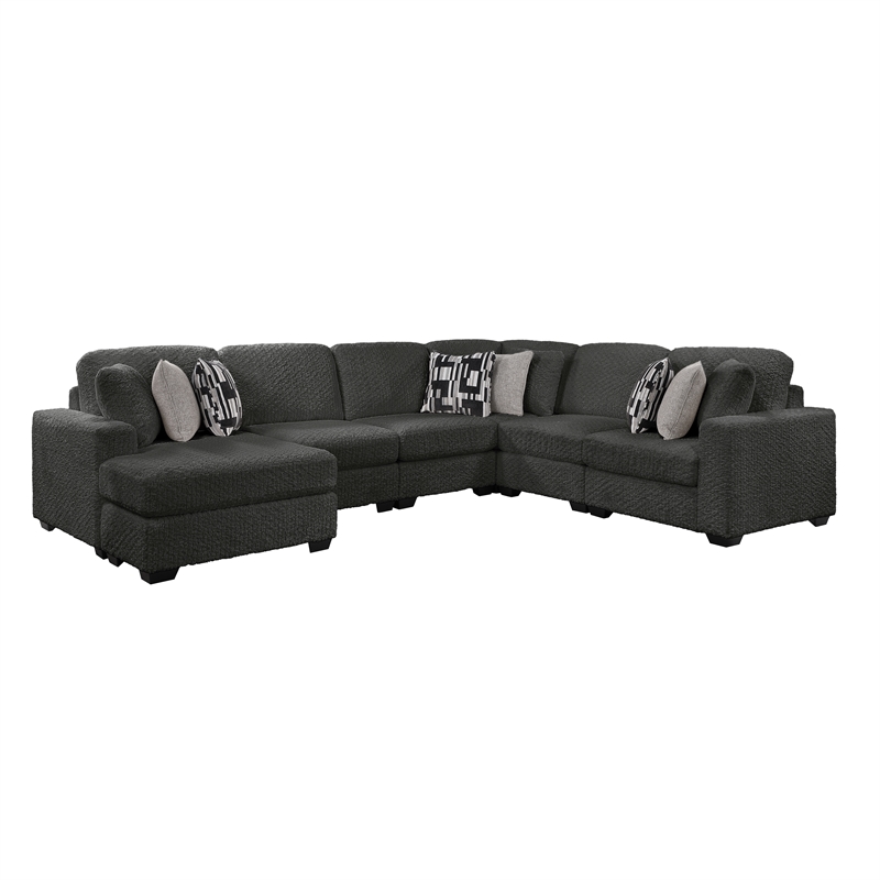 Maxwell Modern Sectional Sofa with Premium Upholstery in Gray