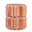 Modern Angular Panel Iron End Table Side Table in Antique Copper