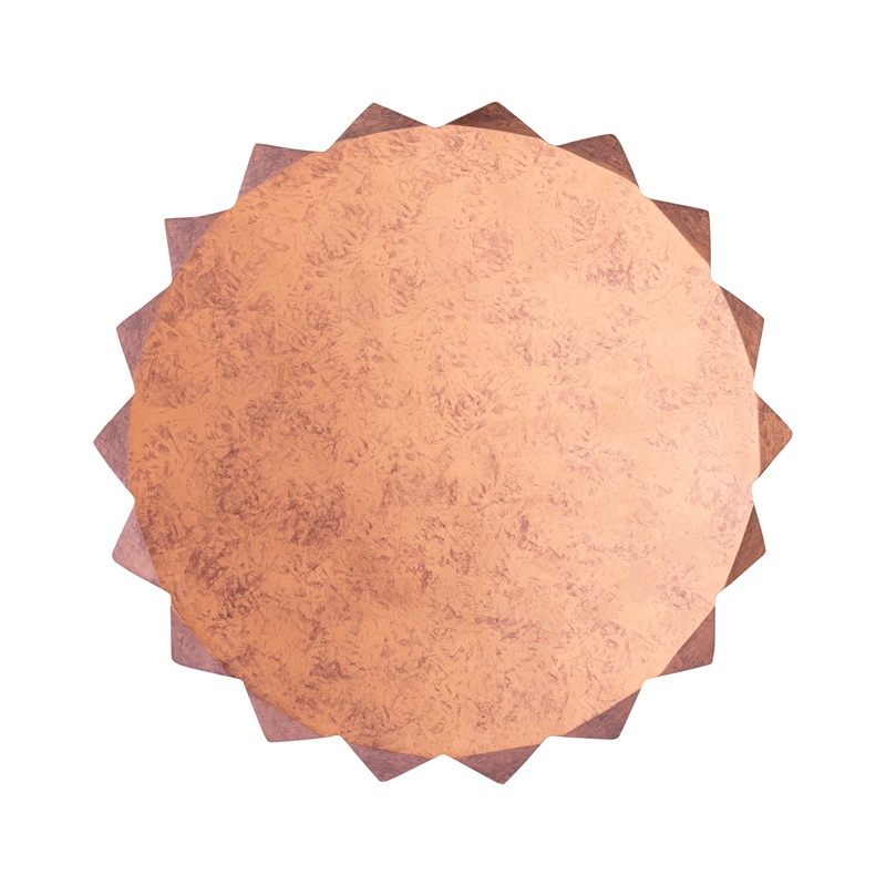Modern Angular Panel Iron End Table Side Table in Antique Copper