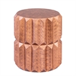 Modern Angular Panel Iron End Table Side Table in Antique Copper