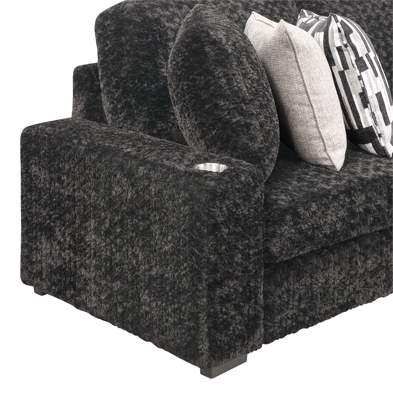 Magnum Modern Sectional Sofa with Premium Upholstery in GRAY