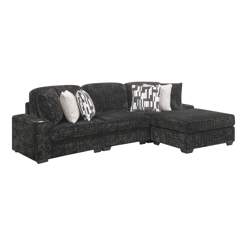 Magnum Modern Sectional Sofa with Premium Upholstery in GRAY