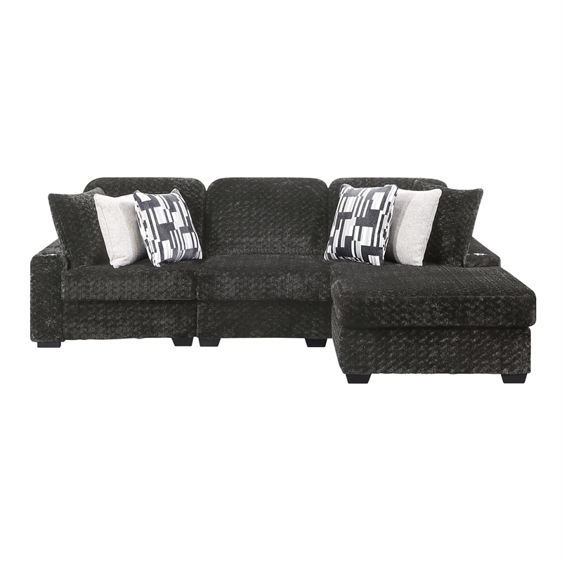 Magnum Modern Sectional Sofa with Premium Upholstery in GRAY