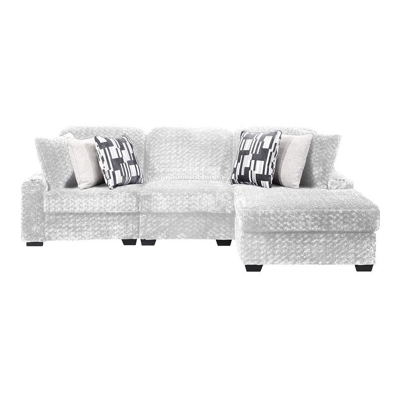Galaxy Home Magnum Modern Sectional Sofa with Premium Upholstery in Cream