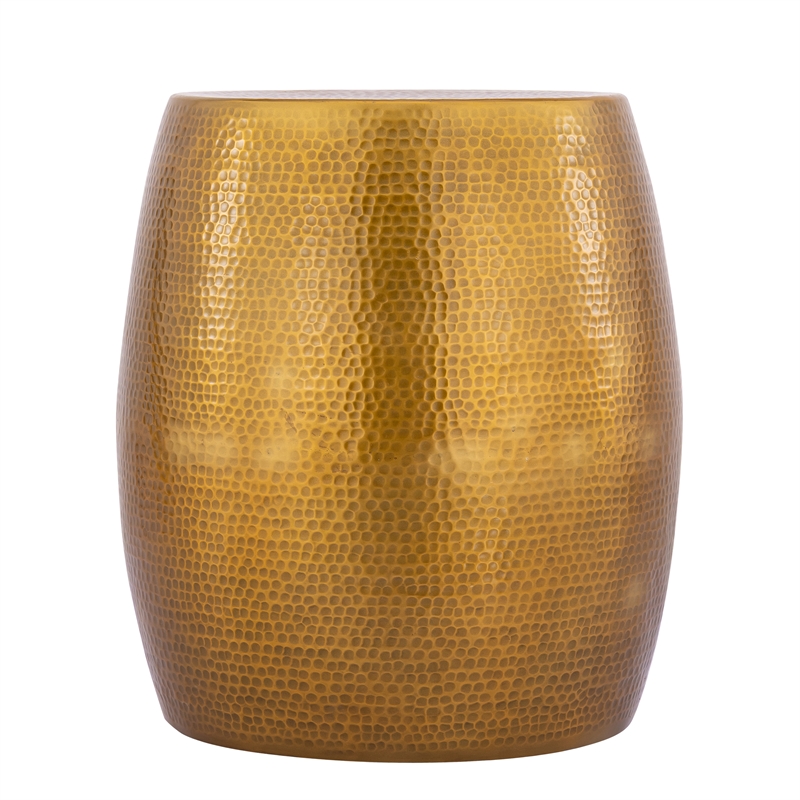ET-201 Modern Style Oval End Table Side Table made with aluminum sheet in Gold