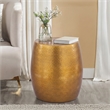 ET-201 Modern Style Oval End Table Side Table made with aluminum sheet in Gold