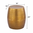 ET-201 Modern Style Oval End Table Side Table made with aluminum sheet in Gold