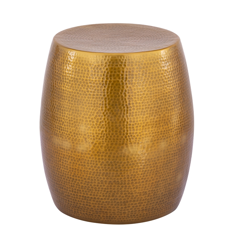ET-201 Modern Style Oval End Table Side Table made with aluminum sheet in Gold