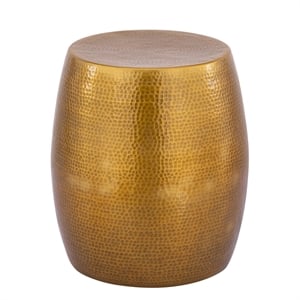 ET-201 Modern Style Oval End Table Side Table made with aluminum sheet in Gold