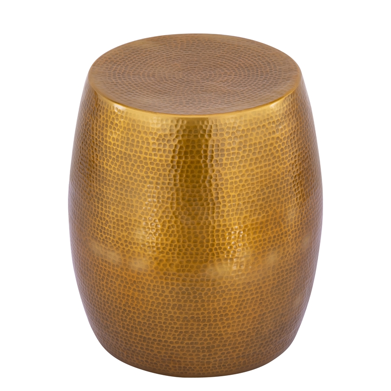 ET-201 Modern Style Oval End Table Side Table made with aluminum sheet in Gold