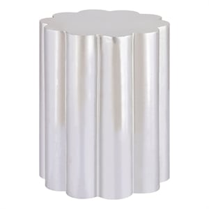 Ripple Modern Sculpted Scalloped Aluminum Coffee Table in Gold