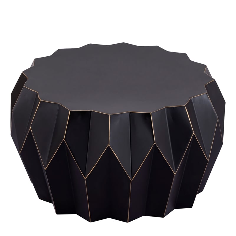 CT-401 & ET-401 Black Metal Coffee & End Table Set Contemporary 2 Piece