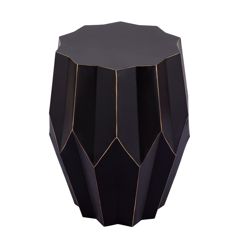 CT-401 & ET-401 Black Metal Coffee & End Table Set Contemporary 2 Piece