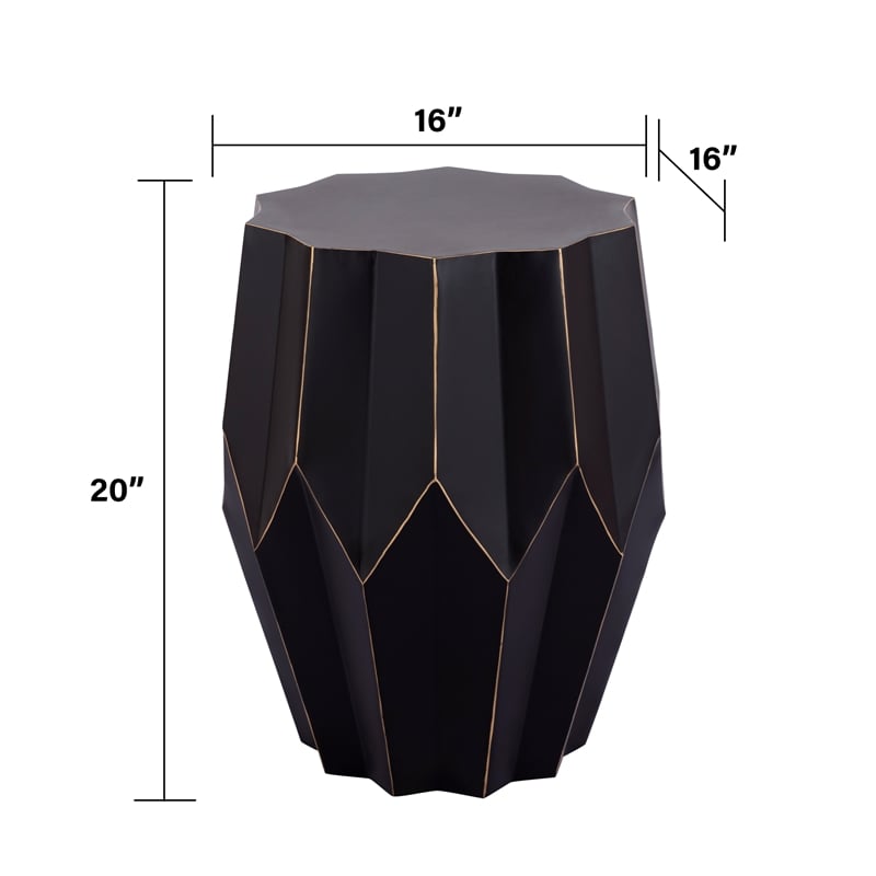 CT-401 & ET-401 Black Metal Coffee & End Table Set Contemporary 2 Piece
