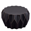 CT-401 Contemporary Black Metal Coffee Table with Faceted Base