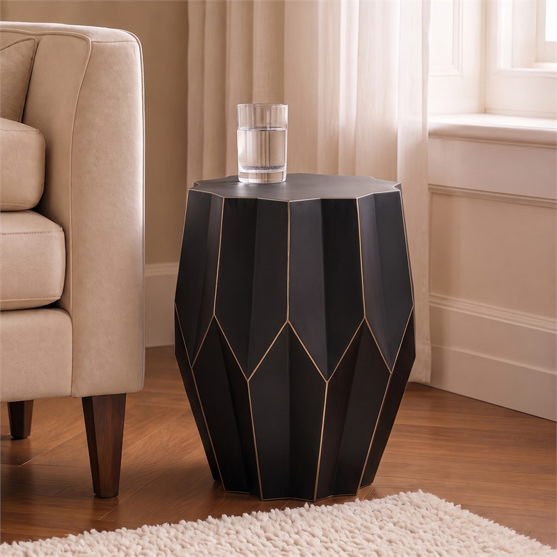 ET-401 Contemporary Black Metal Accent End Table