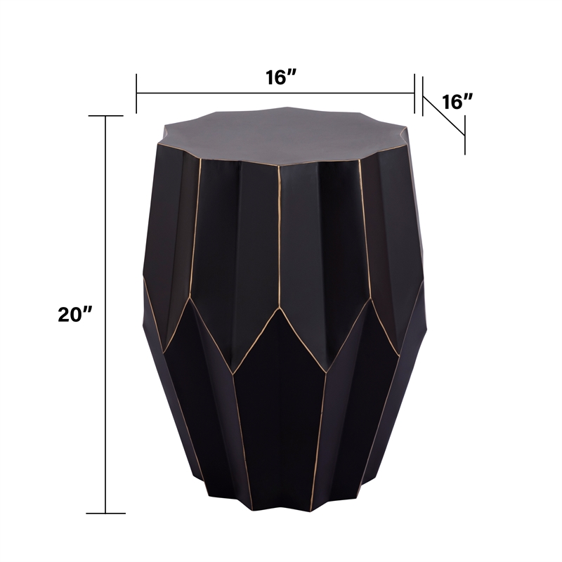 ET-401 Contemporary Black Metal Accent End Table