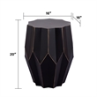 ET-401 Contemporary Black Metal Accent End Table