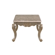 Royale Faux Marble Coffee Table with Carved Champagne Gold Base