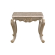 Royale Faux Marble End Table with Carved Champagne Gold Base