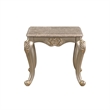 Royale Faux Marble End Table with Carved Champagne Gold Base