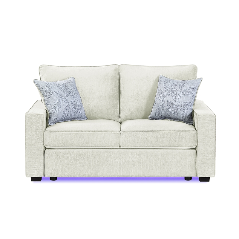 Rita Premium Upholstered Loveseat with LED Base