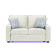 Rita Premium Upholstered Loveseat with LED Base