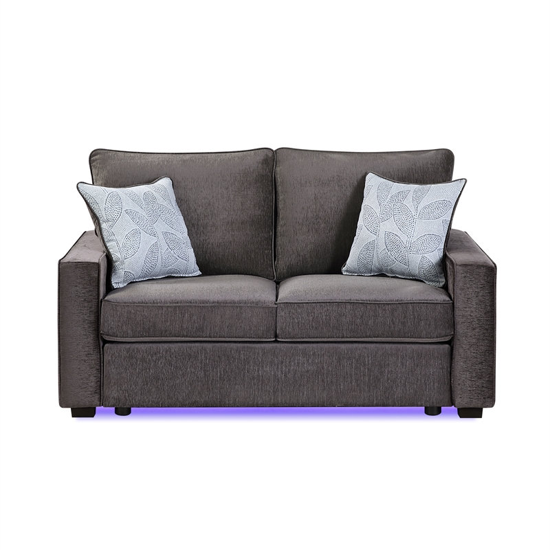 Rita Premium Upholstered Loveseat with LED Base