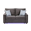 Rita Premium Upholstered Loveseat with LED Base
