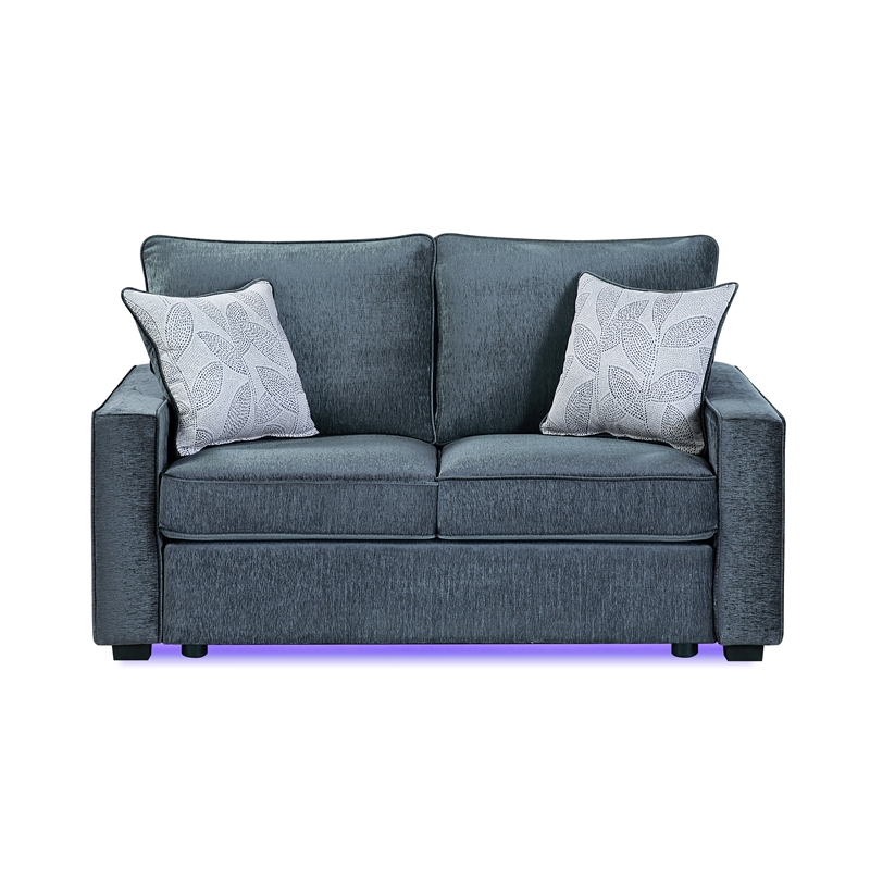 Rita Premium Upholstered Loveseat with LED Base