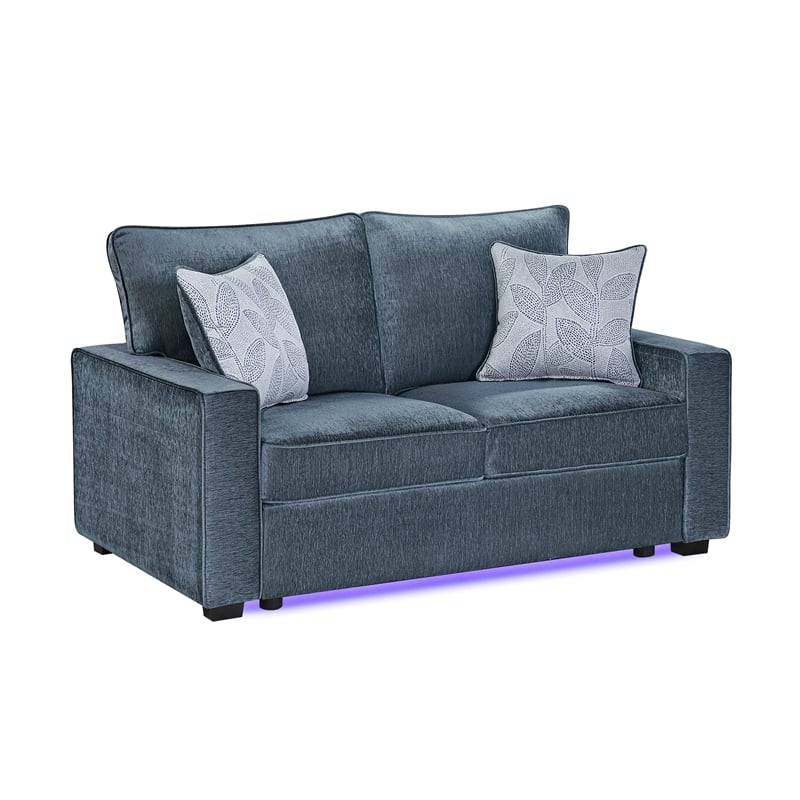 Rita Premium Upholstered Loveseat with LED Base