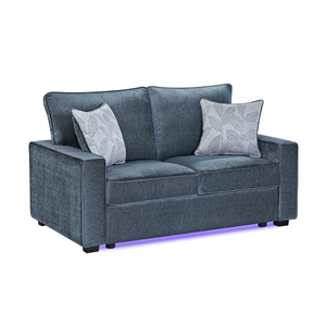 Rita Premium Upholstered Loveseat with LED Base
