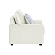 Rita Modern Black Fabric Upholstered Sofa with Built-In LED Base Lighting
