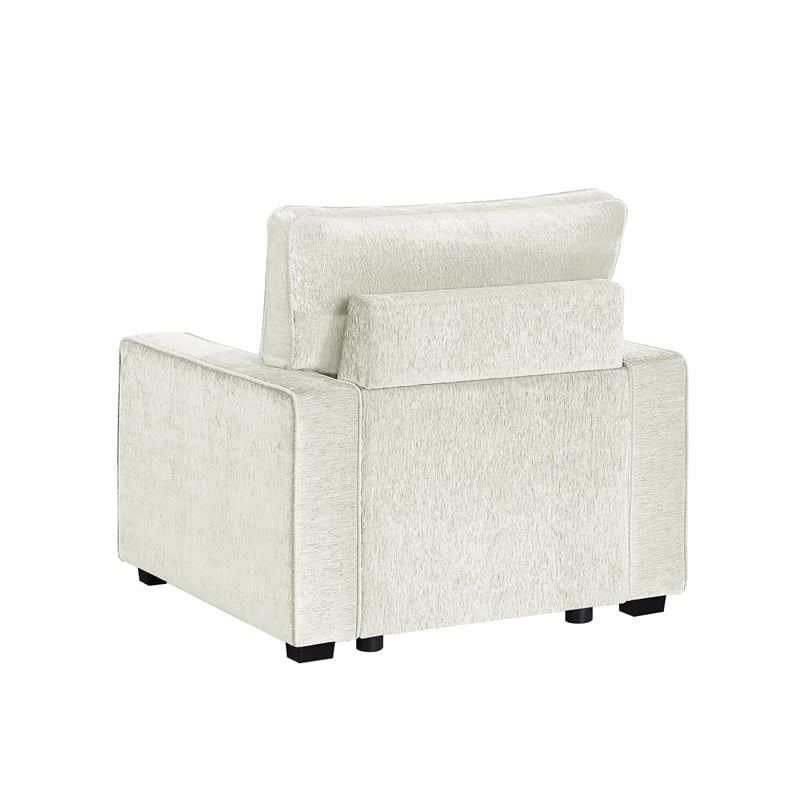 Rita Modern Black Fabric Loveseat with Built-In LED Base Lighting