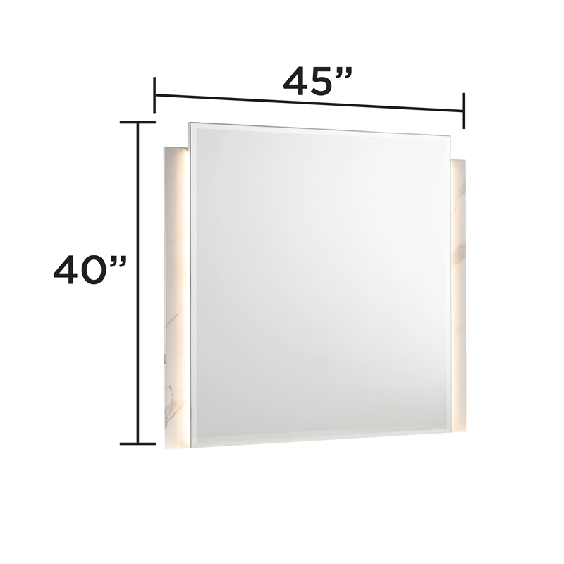 Matrix Furniture Group Altima Contemporary Mirror in Gray