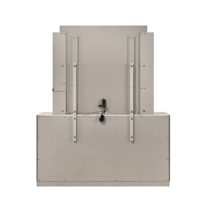 Matrix Furniture Group Altima Contemporary Wood Mirror in Gray Finish