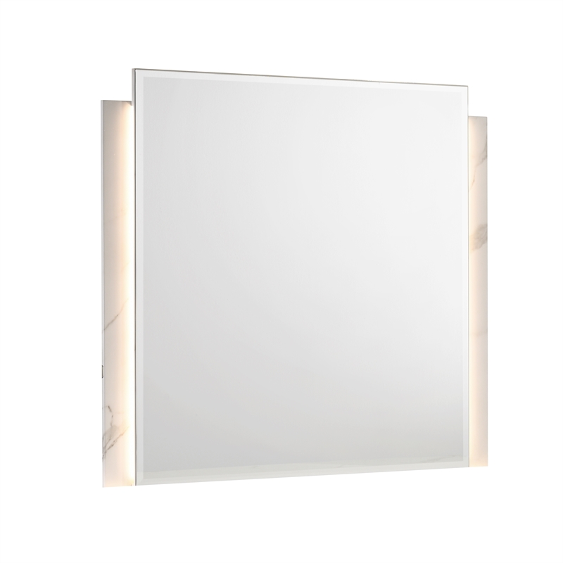 Matrix Furniture Group Altima Contemporary Mirror in Gray