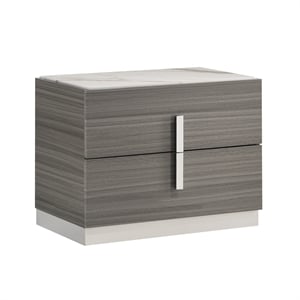 Matrix Furniture Group Altima Contemporary Nightstand in Gray