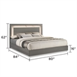 Matrix Furniture Altima Contemporary Queen 5-Piece Bedroom Set in Gray