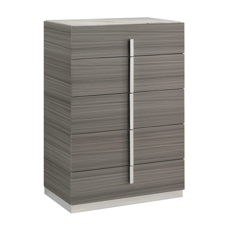 Matrix Furniture Group Altima Contemporary King 5-Piece Bedroom Set in Gray
