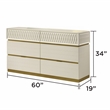 Matrix Furniture Group Stanley Modern Wood 6-Drawer Dresser in Gray