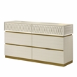 Matrix Furniture Group Stanley Modern Wood 6-Drawer Dresser in Gray