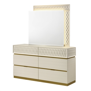Matrix Furniture Group Stanley Modern Wood 6-Drawer Dresser in Gray