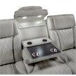 Galaxy Electra Modern PWR Reclining Faux Leather Sofa w Massage in Gray