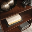 Levan Home 3-Shelf Modern Engineered Wood Bookcase in Brook Cherry
