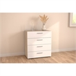 Levan Home Engineered Wood Oak and White Chest Contemporary Scandinavian 29.8