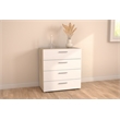 Levan Home Engineered Wood Oak and White Chest Contemporary Scandinavian 29.8
