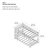 Levan Home Solid Wood Twin Floor Bunk Bed in Gray