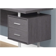 Levan Home Particle Board Gray L-Shaped Corner Computer Desk 71