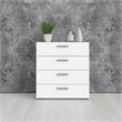 Levan Home Engineered Wood White Dresser Rectangular Contemporary 26.81